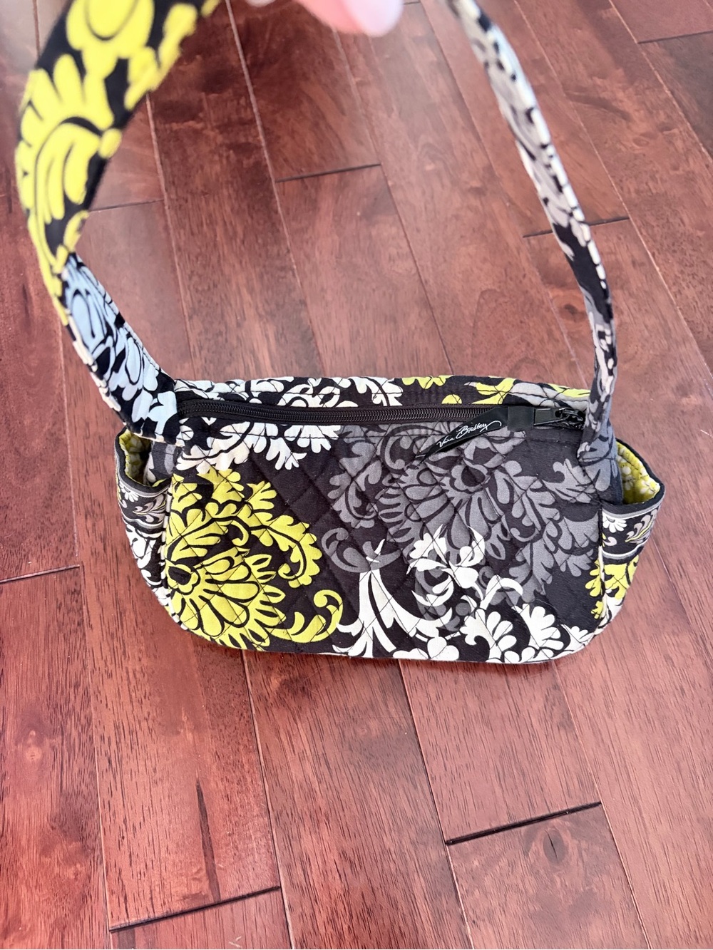 Vera Bradley Black, Yellow & Gray Quilted Shoulder Bag